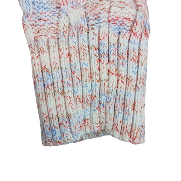 NEW J.CREW Factory Pullover Cableknit Sweater Red White Blue Americana Medium - Picture 7 of 15